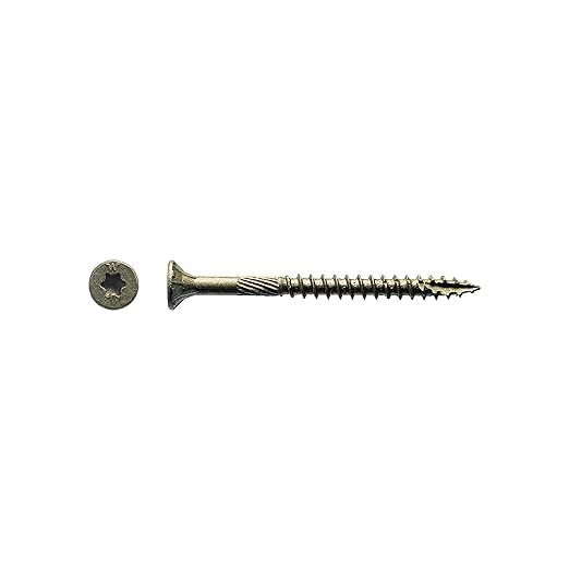 Big Timber BTX82 Wood Screws 8x2 Inch T-20-Drive Bit Bronze Star Flat Head (3500 Count)