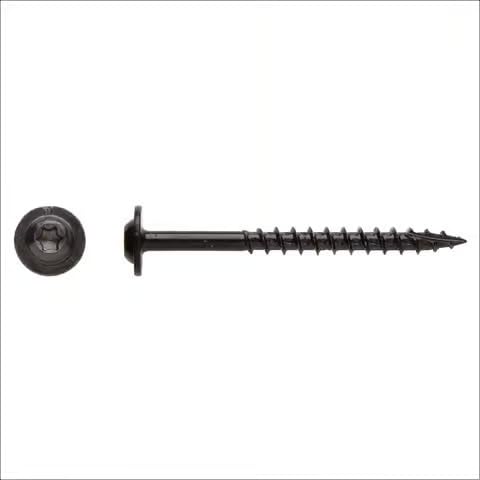 Big Timber No. 10 Sizes X 2-1/2 in. L Star Black Fine Cabinet Screws 365 pk (#5035018)