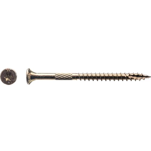 (5 Lb) Big Timber 5YTX9212 9 x 2-1/2-Inch Gold Star Flat Head Screws Approx. 470