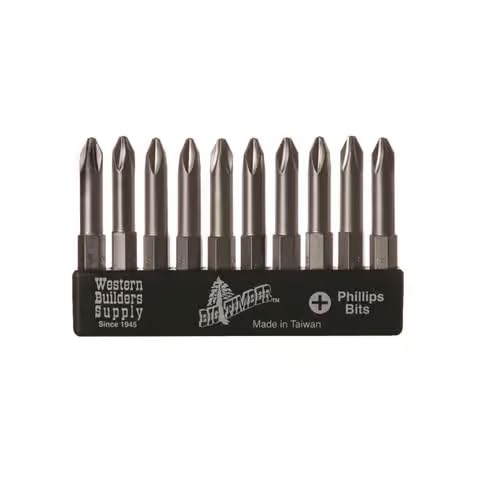 Big Timber Phillips Num 2 Head X 2 in. L Phillips Insert Bit Steel 20 pc (#BHPJ)