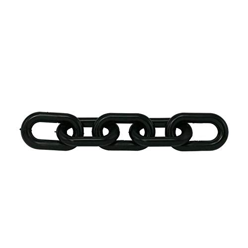Plastic Barrier Chain, 2" Diameter, 100' Length, Black