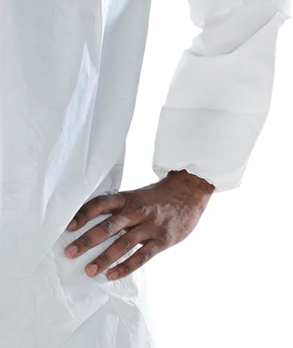 Cordova MP300 Disposable Coveralls with Hood, Zipper Front, Elastic Waist, Wrist, Ankles and Hood, Microporous Coveralls for Protection Against Contaminants, Size X-Large, 25-Pack