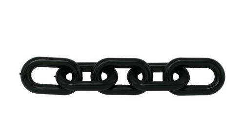 Chain Plastic Barrier Chain, Black, 1.5-Inch Link Diameter, 25-Foot Length