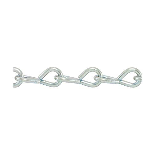 Single Jack Chain, Weld Less Chain, (Bright Zinc) Size 8 x .162 100 feet