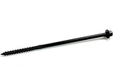 Big Timber BL4 Hex Washer head 5/16" #14 x 4" Black Log Screw, (250per Pack)