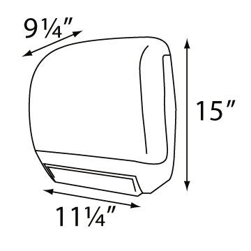 Palmer Fixture TD0245-02 Touchless Roll Towel Dispenser, Black Translucent