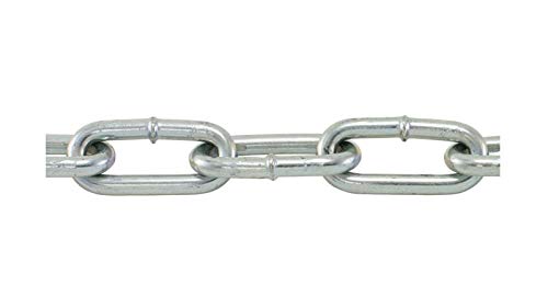 TC Straight Link, Coil Chain, Welded, Utility Household Chain by Angelika & Sun (Trade Size 2, 125Ft' Reel, Bright Zinc Finish)