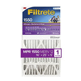 Filtrete 16x25x5 Air Filter MPR 1550 DP MERV 12, Healthy Living Ultra Allergen Deep Pleat
