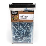 Big Timber Woodbinder Screws - Zinc, 10 x 1 1/2", 500 CT Bucket (#WB112Z-500)