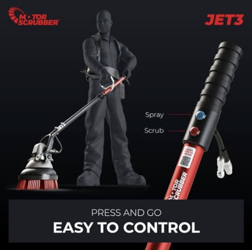 MotorScrubber JET3 Cordless Compact Scrubbing Machine – Deep Cleaning Power for Floors, Walls, and Hard-to-Reach Areas