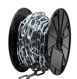 TC Straight Link, Coil Chain, Welded, Utility Household Chain by Angelika & Sun (Trade Size 2, 125Ft' Reel, Bright Zinc Finish)