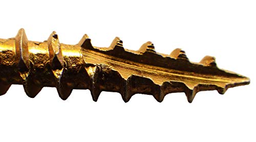 (1,000 Count) Big Timber YTX104 10 x 4-Inch Gold Star Flat Head Screws