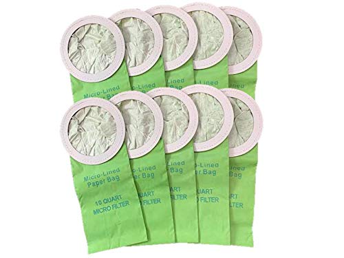 10 Pack Replacement Bags for Proteam 10 Quart Backpack Vacuum Cleaners. Fits Pro Team Coachvac Super Coachvac Megavac, 100331