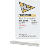 Unicatch 21 Gauge 1/4" Long 1/2" Crown Similar to Bea 80 / 380 JK680 10,000 Per Box