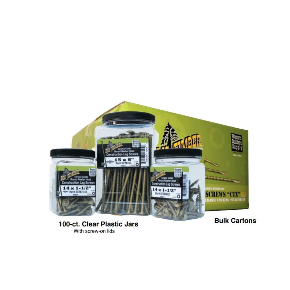 (2,000 Count) Big Timber CTX141 14 x 1" Bronze Lag Screw