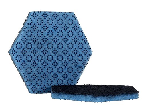 3M Scotch-Brite 09634 Low Scratch Scour Pad 2000Hex, Blue (Pack of 15)