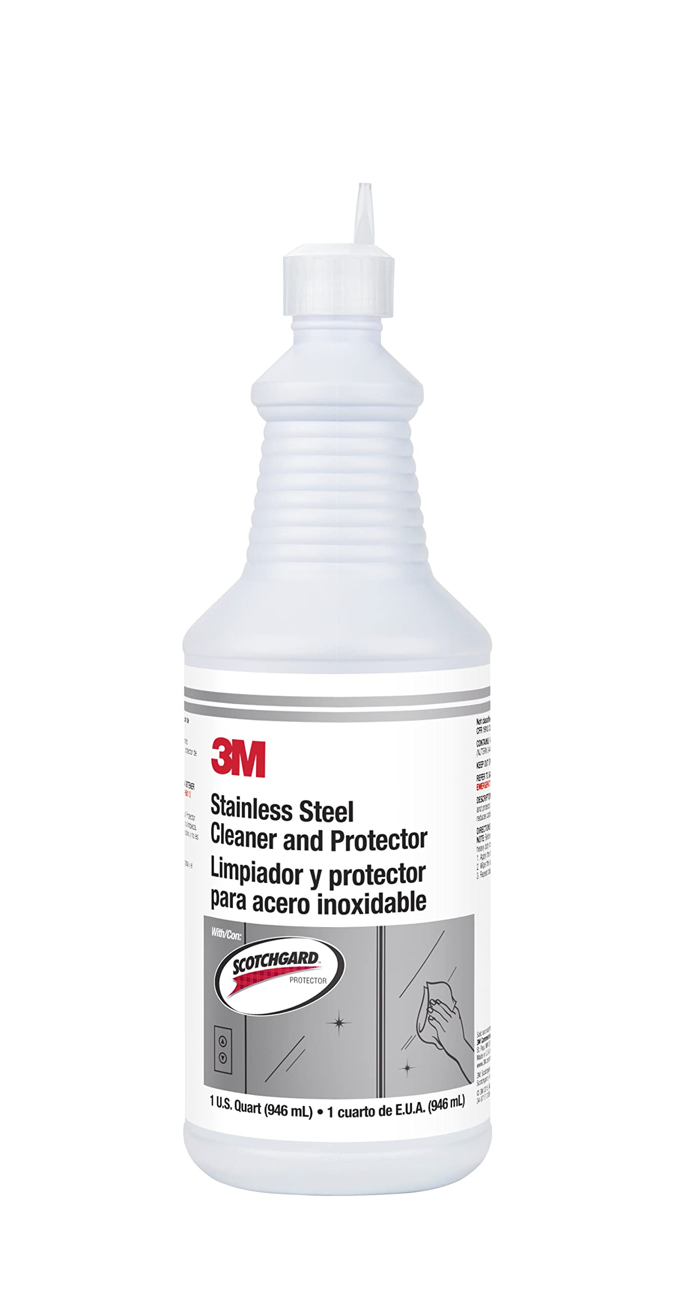 3M Stainless Steel Cleaner and Protector with Scotchgard, Ready-to-Use with Flip-Top Cap