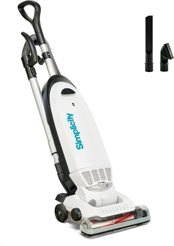 Simplicity Allergy Upright Vacuum Cleaner for Carpet, Hardwood & Rugs – Multi-Surface Pet Vacuum with HEPA Filtration & Bagged Design, S20EZM