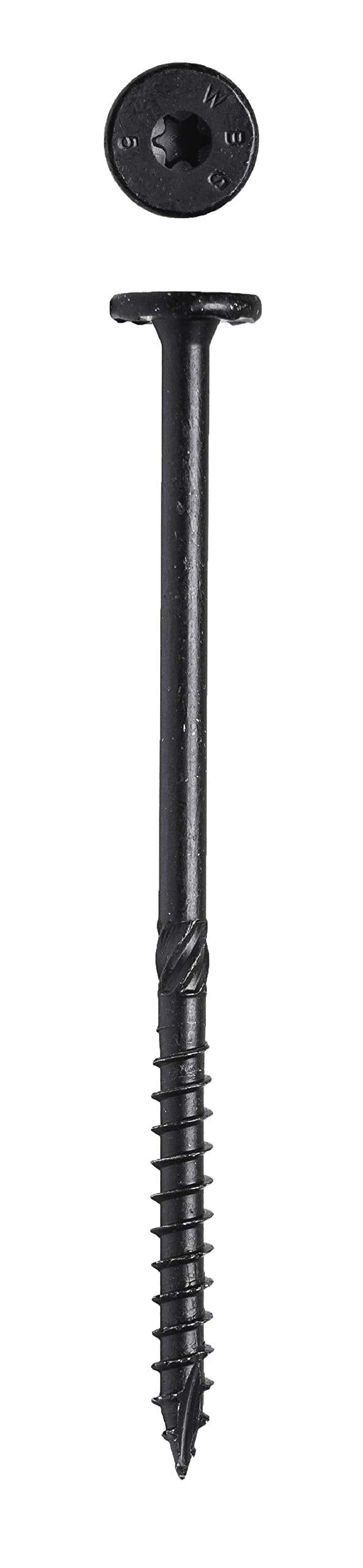 Big Timber WTX155 #15 x 5 in. Black Star Drive Wafer Head Screw 350 Pack