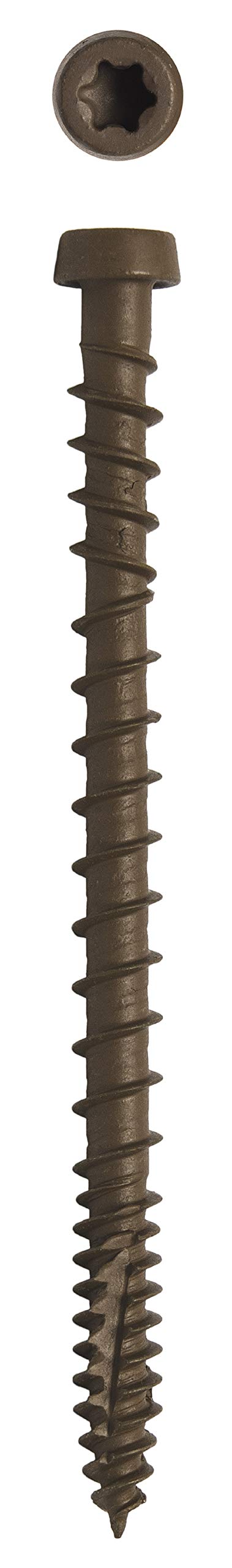 Big Timber CD10134WAL #10 x 1-3/4 in. Walnut Star Drive Trim Head Composite Fascia Deck Screw 2250 Pack
