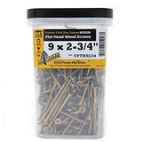 Big Timber 5YTX9234#9 by 2-3/4-inch T-25-drive bit Gold Star Flat Head Interior Screws,(430 per Box)
