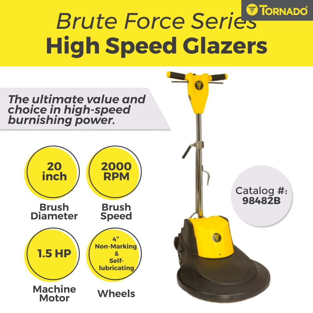 TORNADO Brute Force High-Speed Glazer 98482B 2000RPM