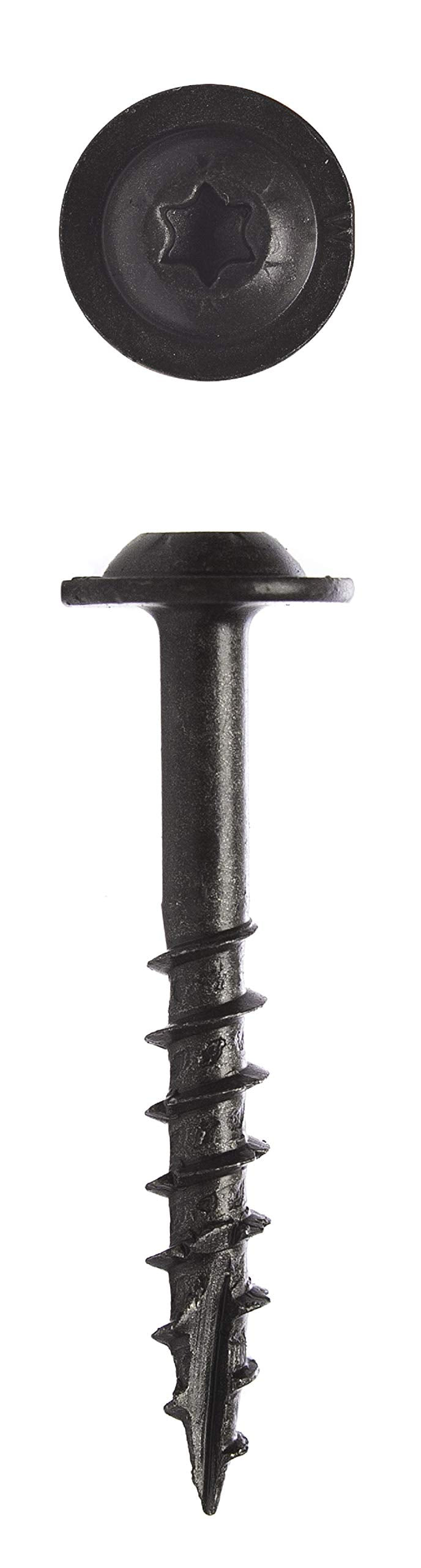 Big Timber GDW7114B #7 x 1-1/4 in. Brown Garage Door Weather Strip Star Drive Round Washer Head Screw 4000 Pack