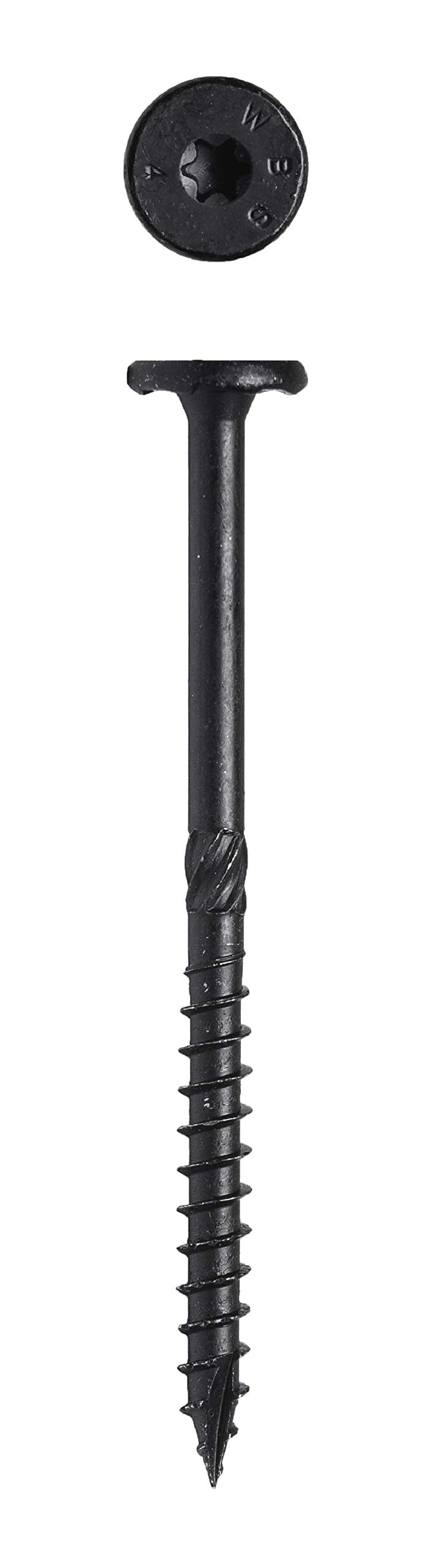 Big Timber WTX154 #15 x 4 in. Black Star Drive Wafer Head Screw 400 Pack