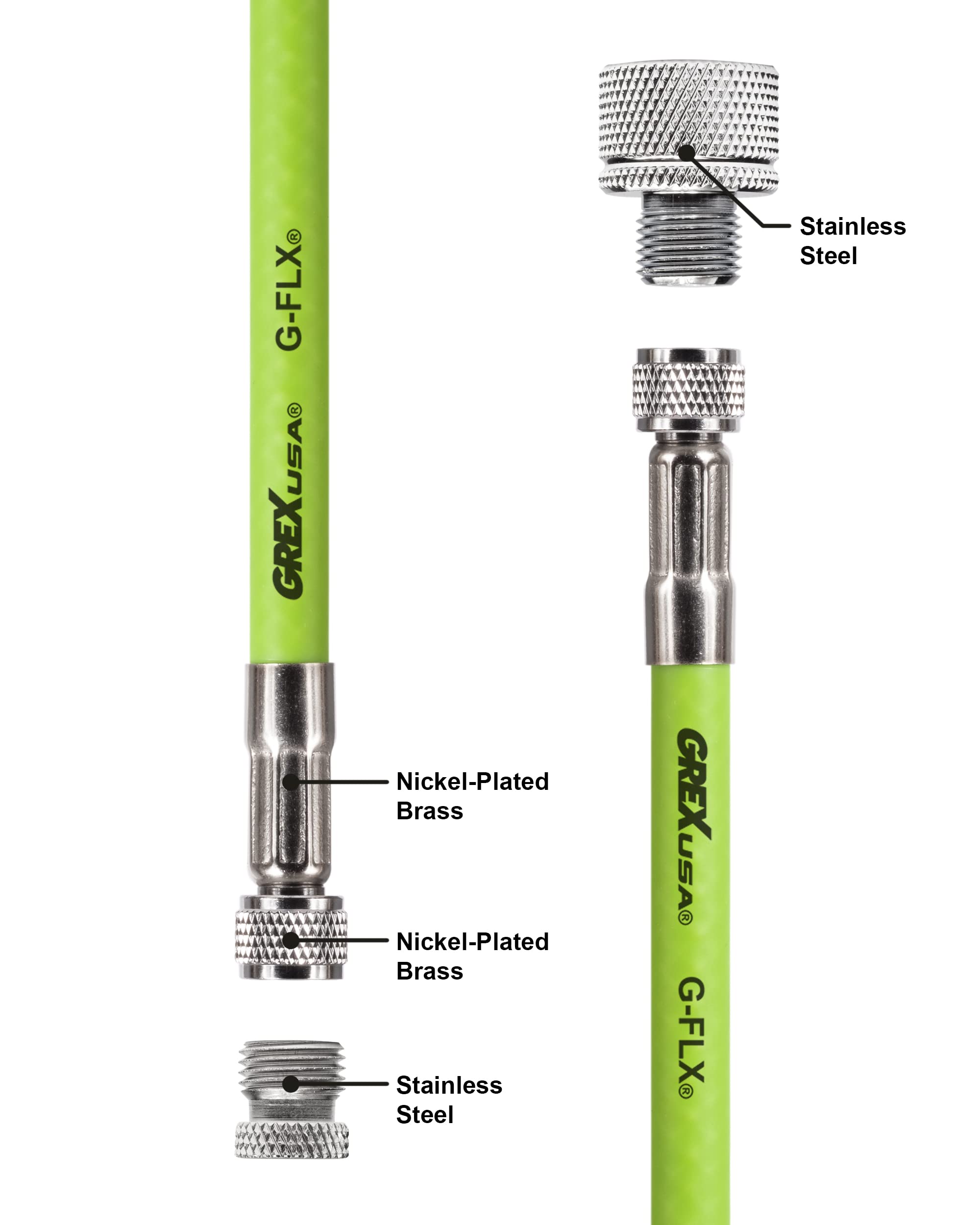 Grex 10' ULTRA-FLEX® G-FLX® Airbrush Hose with Universal Fittings