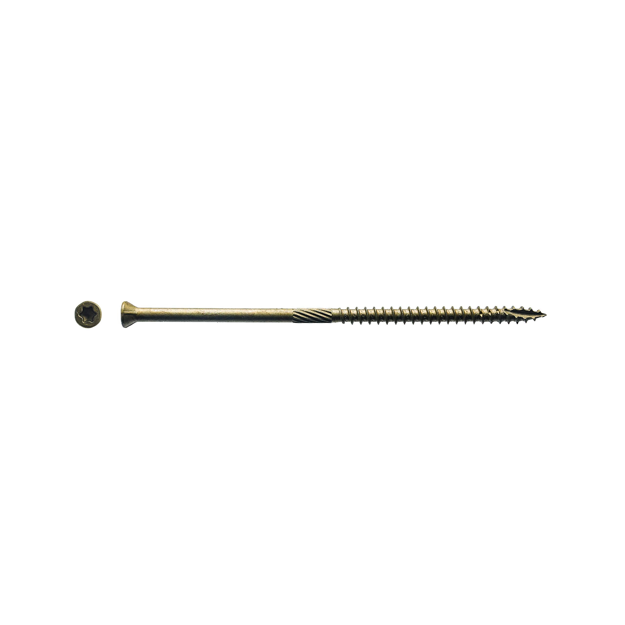 Big Timber THB96#9 by 6-inch T-20-drive bit Bronze Star Trim Head Screws-Exterior,(600 per Box)