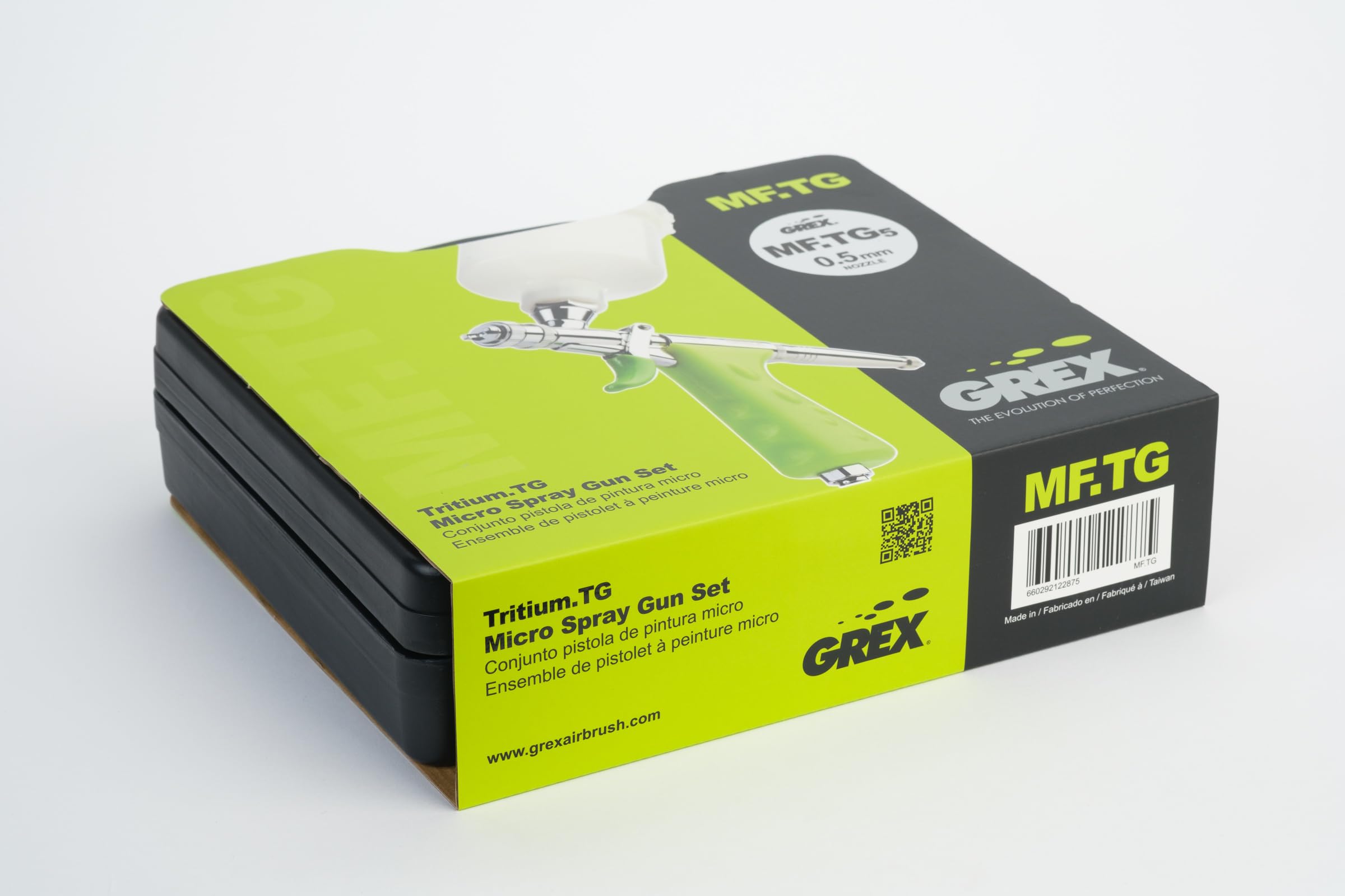 Grex MF.TG5 Micro Spray Gun Set - Tritium.TG5, Top Fed, 0.5mm Nozzle w/Fan Spray Cap