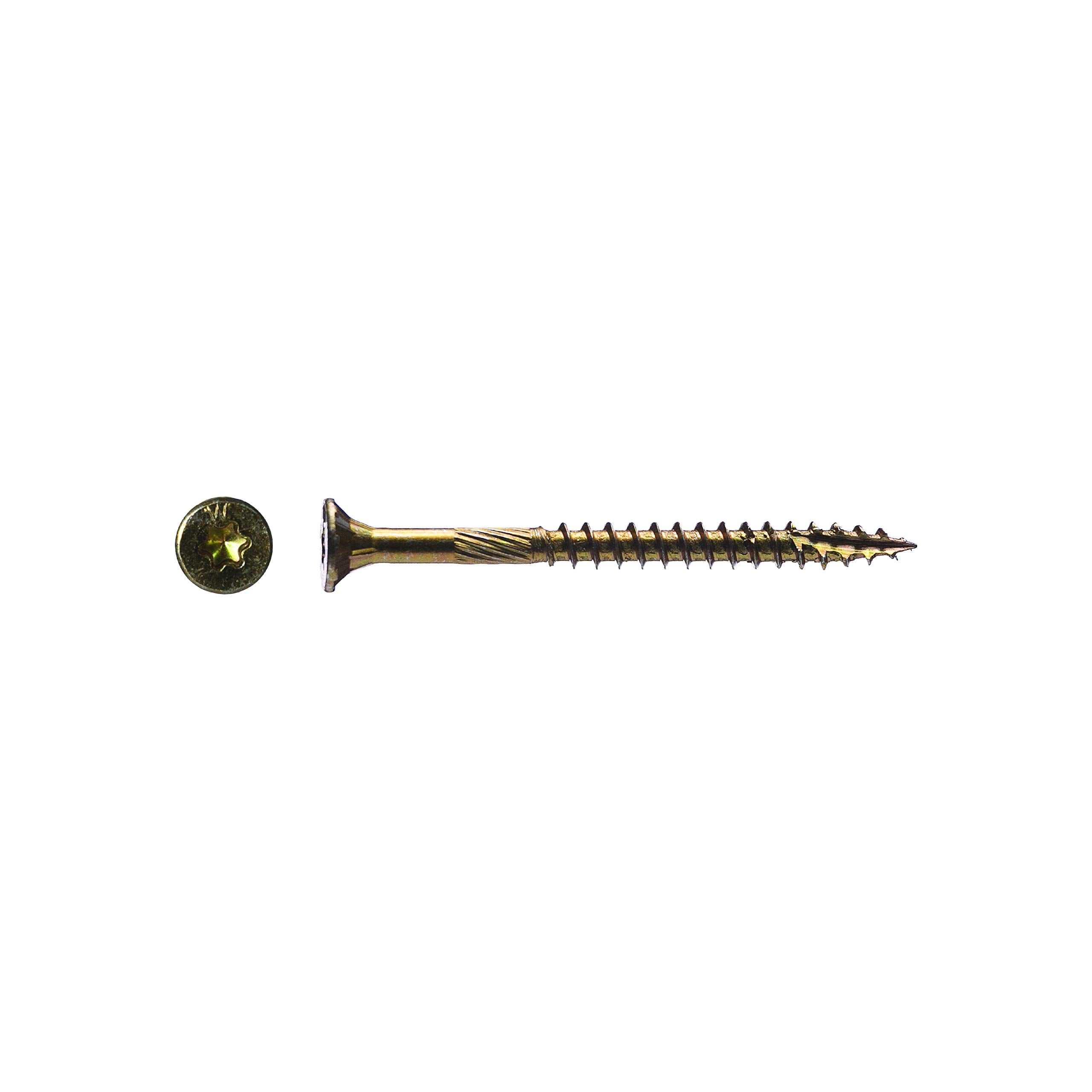 Big Timber 5YTX8212#8 by 2-1/2-inch T-20-drive bit Gold Star Flat Head Interior Screws,(600 per Box)