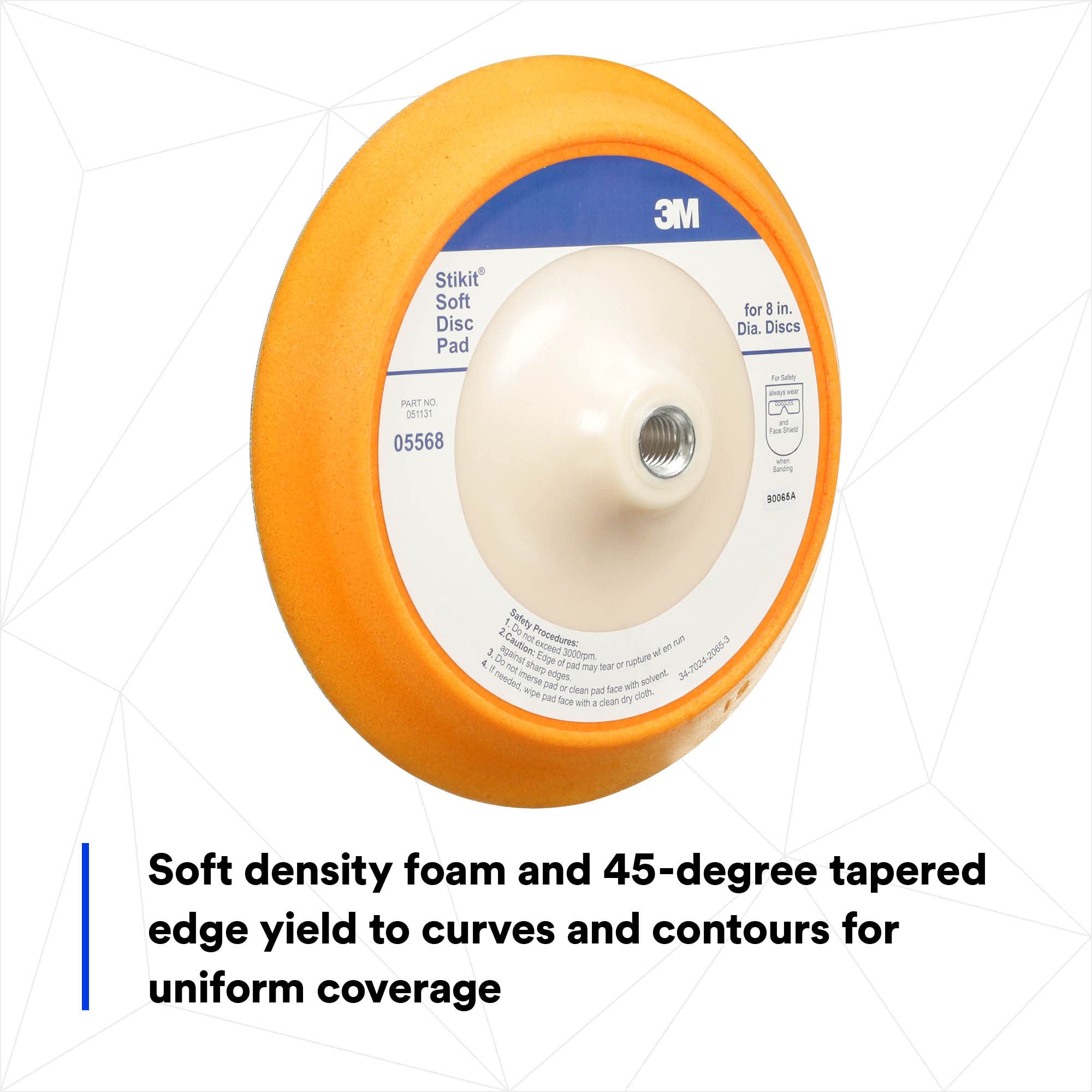 3M Stikit Disc Pad, 05568, 8 in, Coarse Grade Abrasive, Abrasive Disc Pad for Paint Stripping, Primer Sanding, Polishing or Grinding