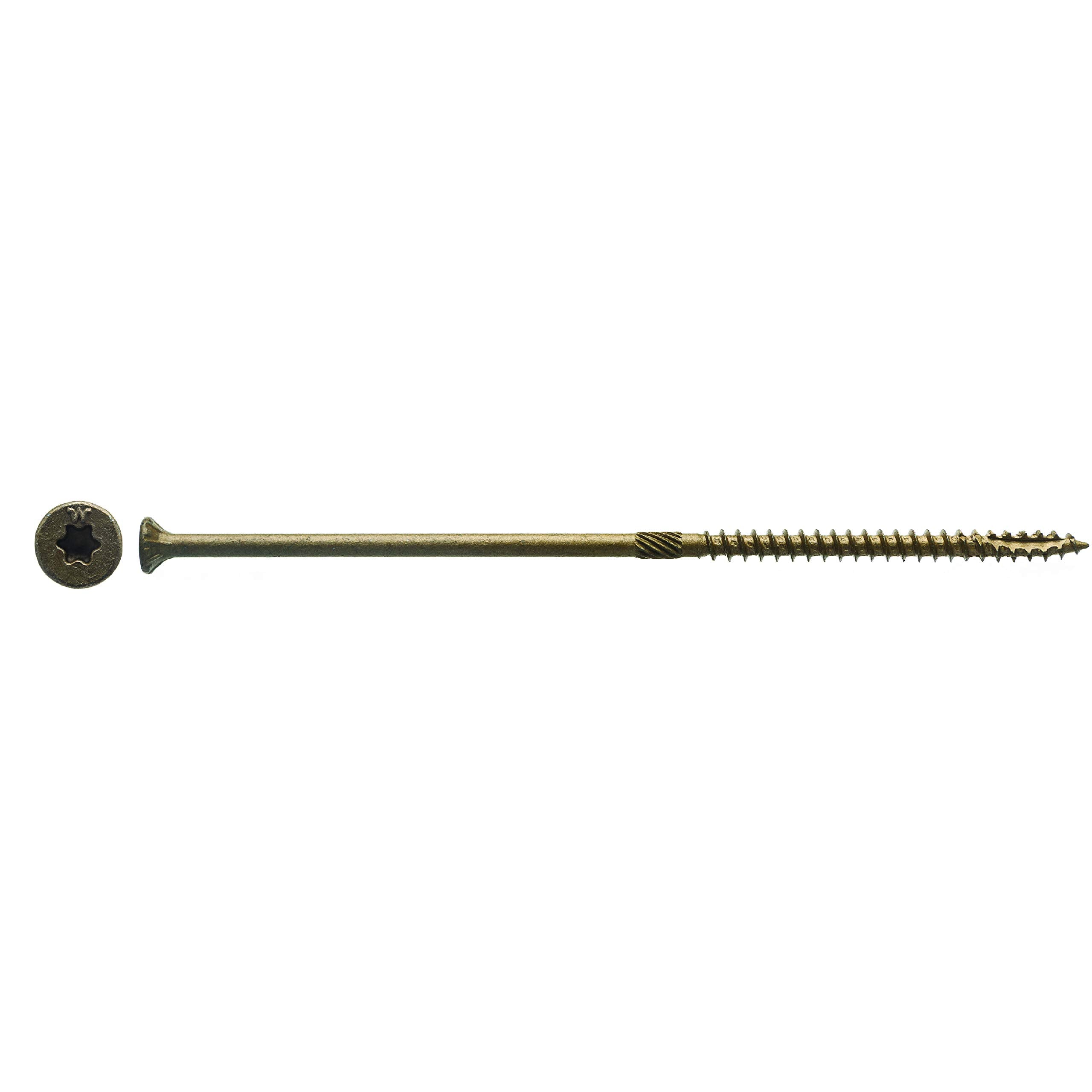Big Timber 5BTX106#10 by 6-inch T-25-drive bit Bronze Star Flat Head Screws-Exterior,(160 per Box)