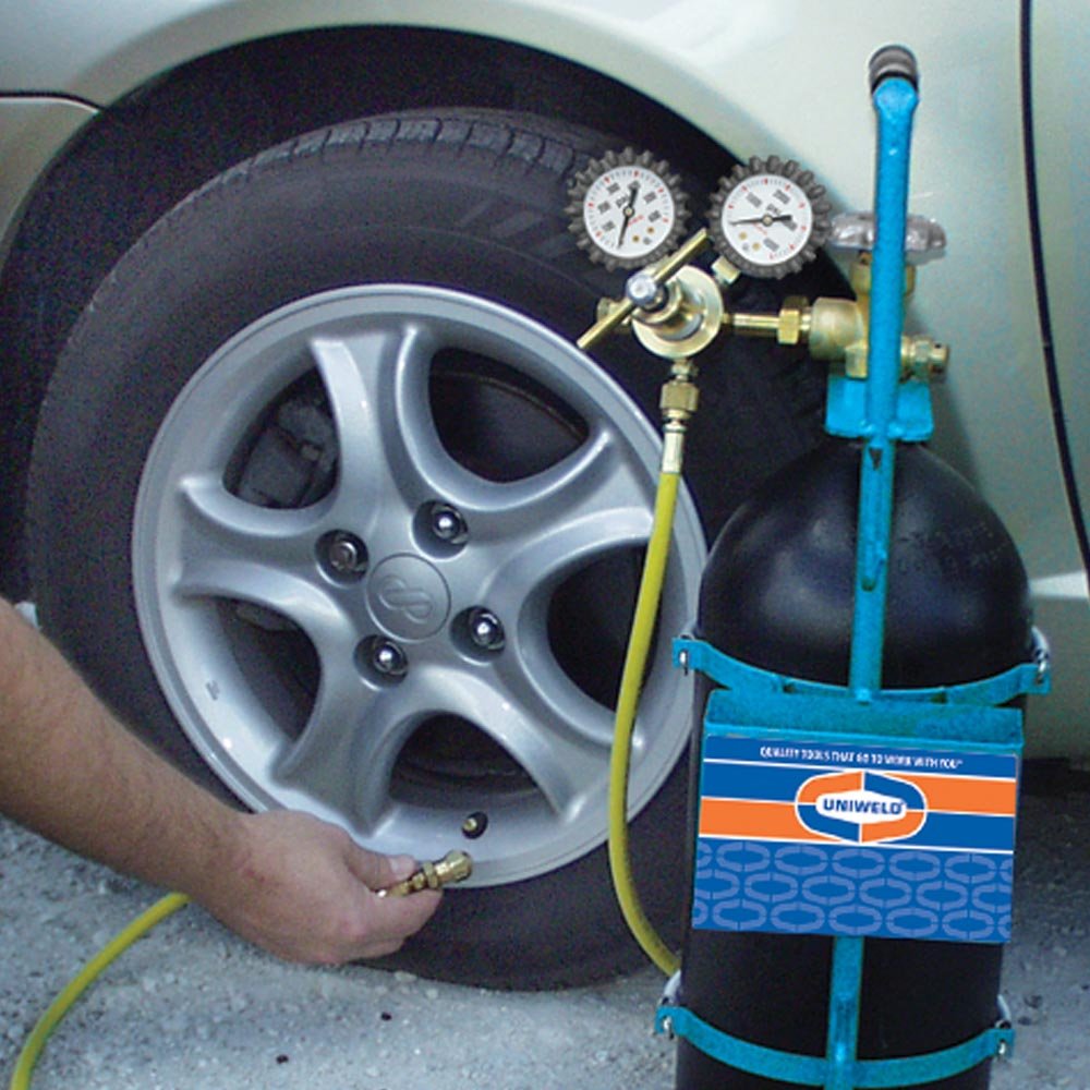 Uniweld 40040 Nitrogen Sludge Sucker and Blaster Kit with Metal Carrying Stand for 40 Cubic Feet Nitrogen Tank