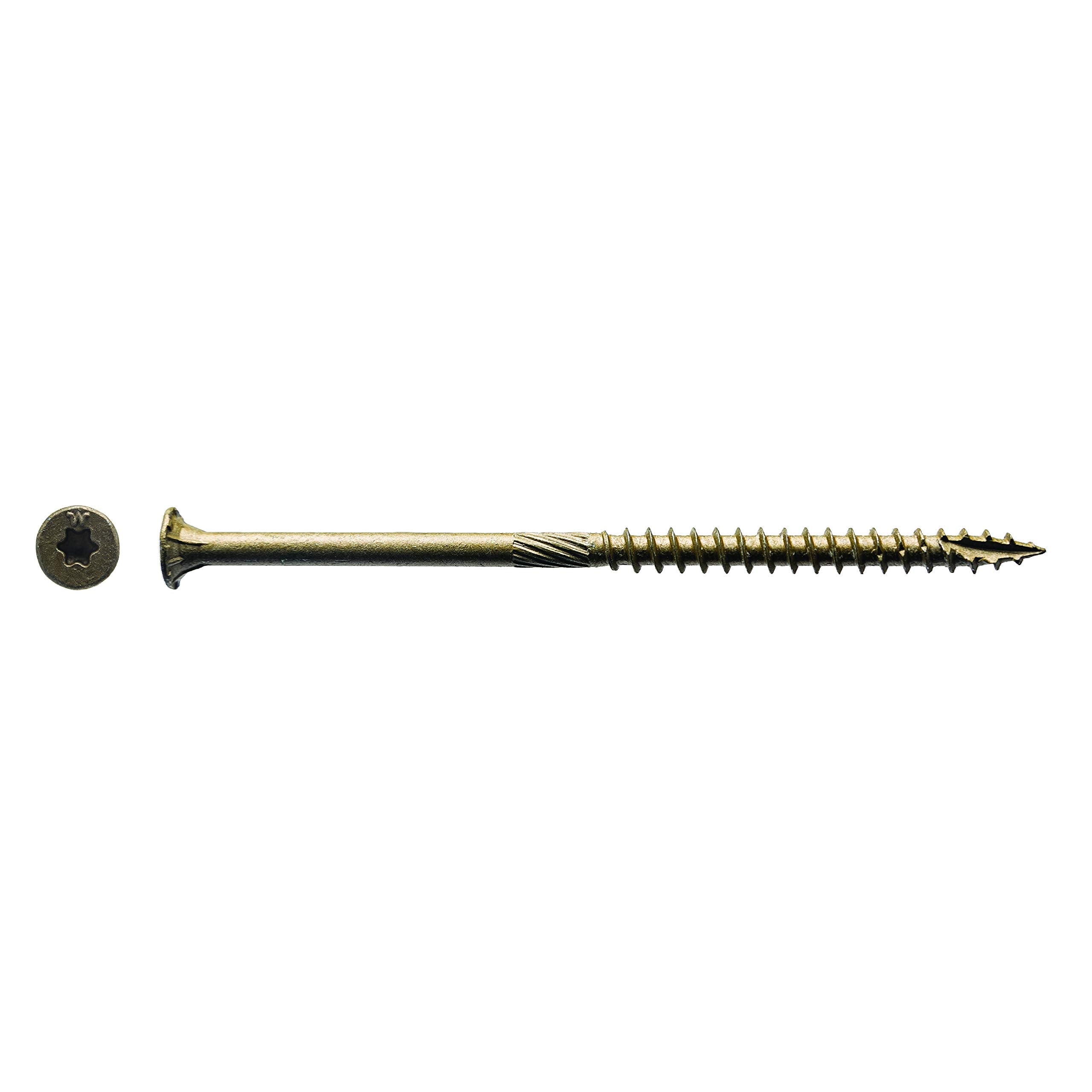 (1,000 Count) Big Timber BTX104 10 x 4" Bronze Star Flat Head Screws