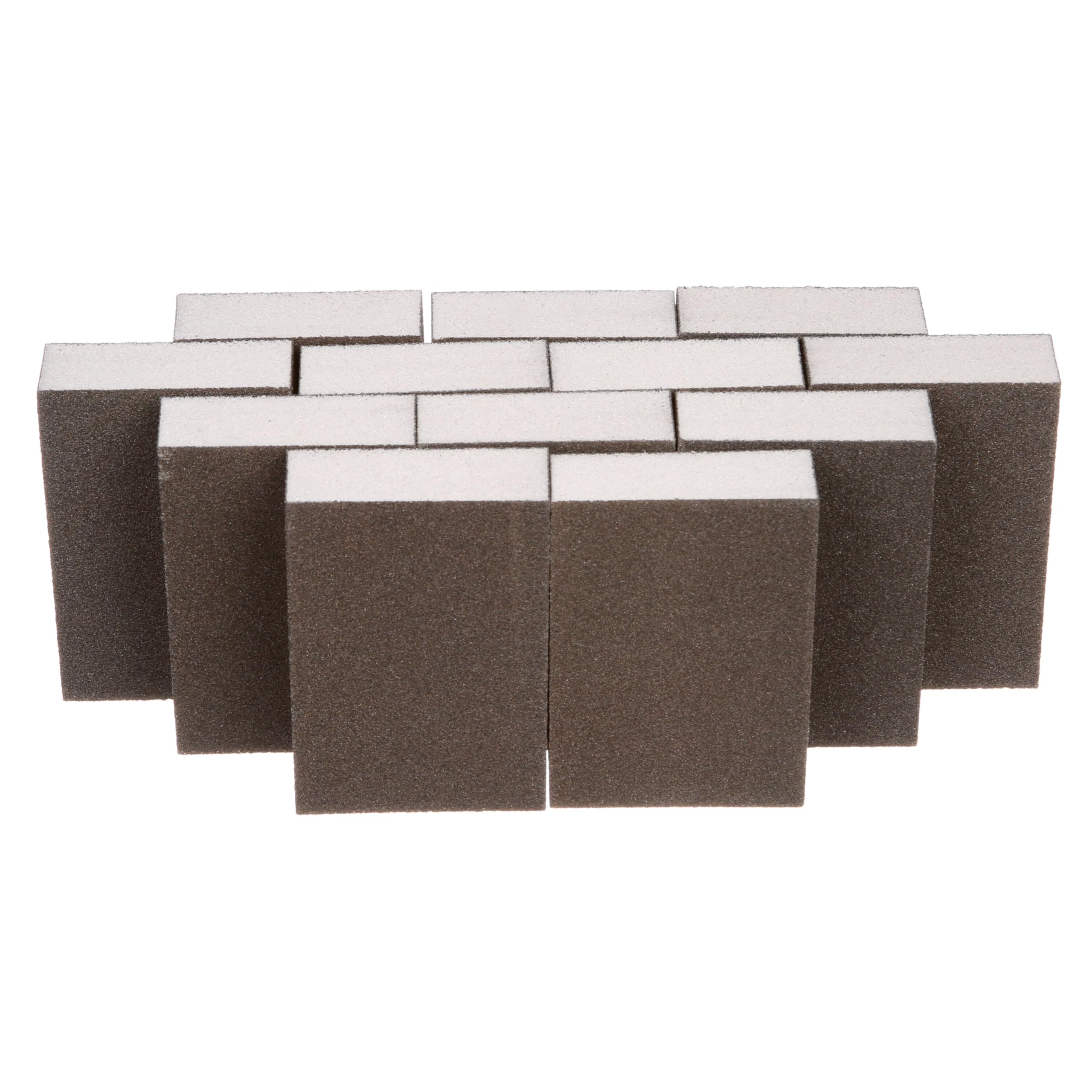 3M Sanding Sponge Block, 12-Pack, Medium Grits, 3-3/4 in x 2-5/8 in, Designed For Sanding Wood, Paint, Metal, Plastic or Drywall, Features 3M Abrasive, Made with Durable Flexible Foam (CP002-12P)