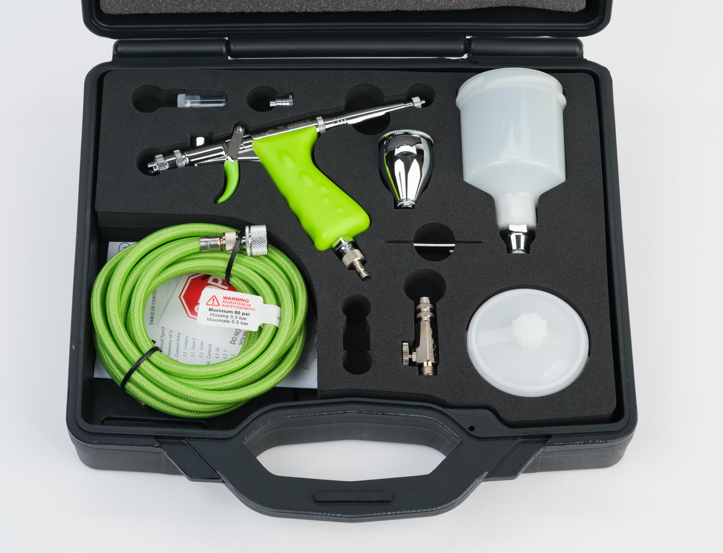 Grex MF.TG5 Micro Spray Gun Set - Tritium.TG5, Top Fed, 0.5mm Nozzle w/Fan Spray Cap