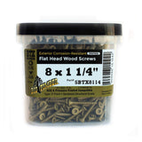 Big Timber 5BTX8114#8 by 1-1/4-inch T-20-drive bit Bronze Star Flat Head Screws-Exterior,(1155 per Box)