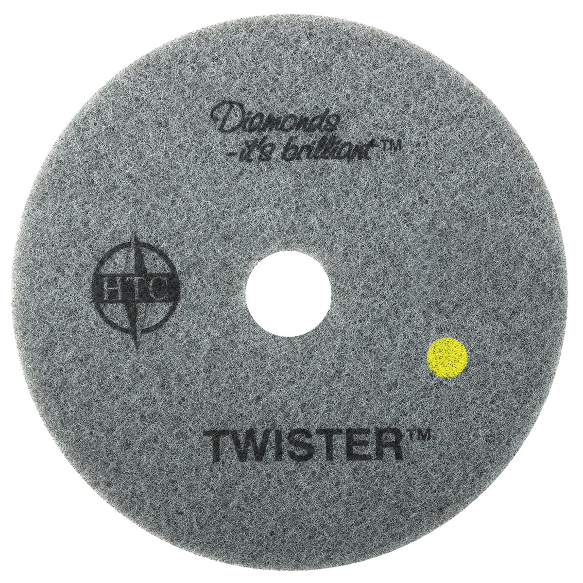 Americo Manufacturing 435411 Twister Yellow 1500 Grit Floor Pad for Step 2 Initial Polishing (2 Pack), 11"