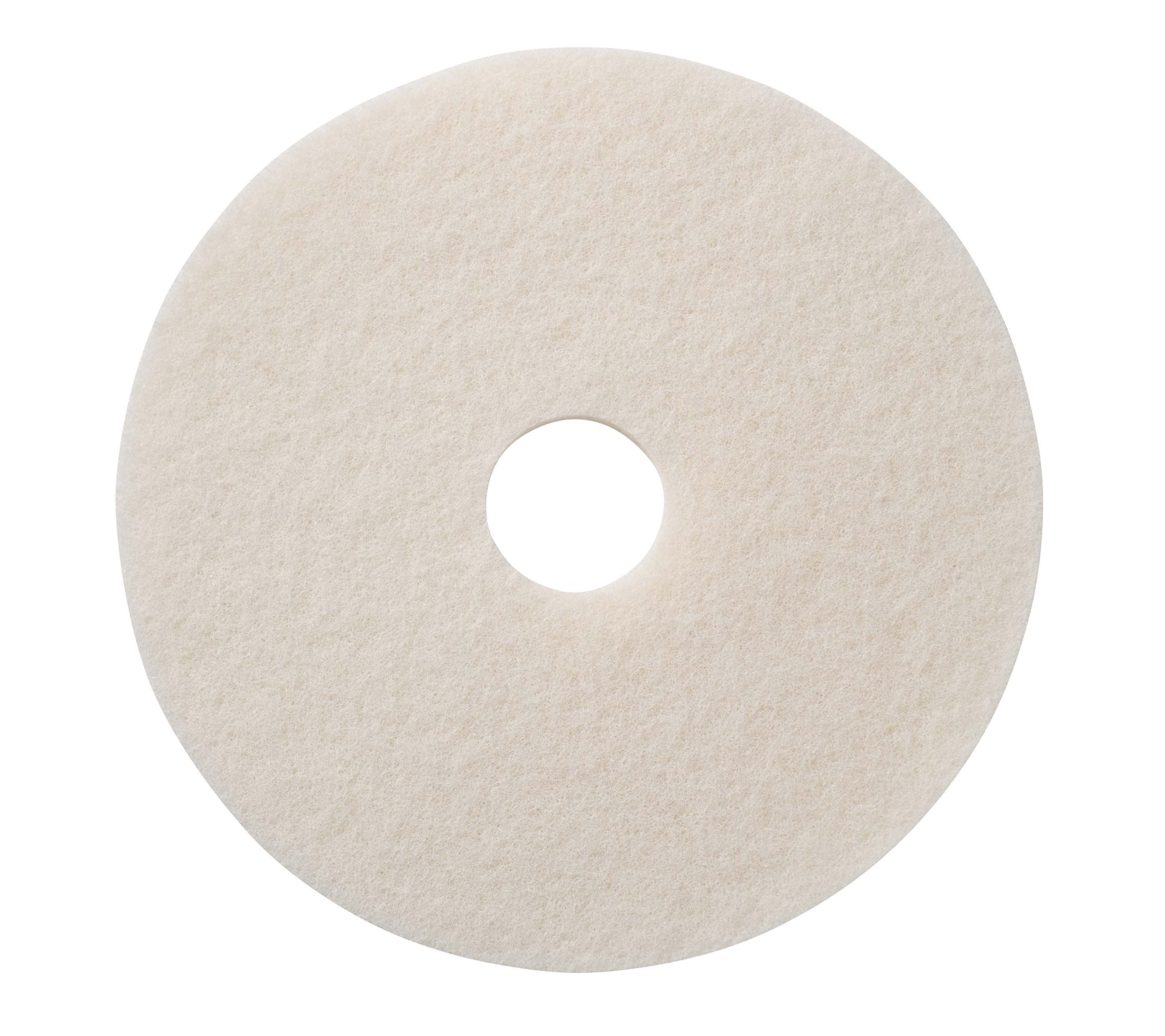Americo Polishing Pads, 13" Diameter, White, 5/carton