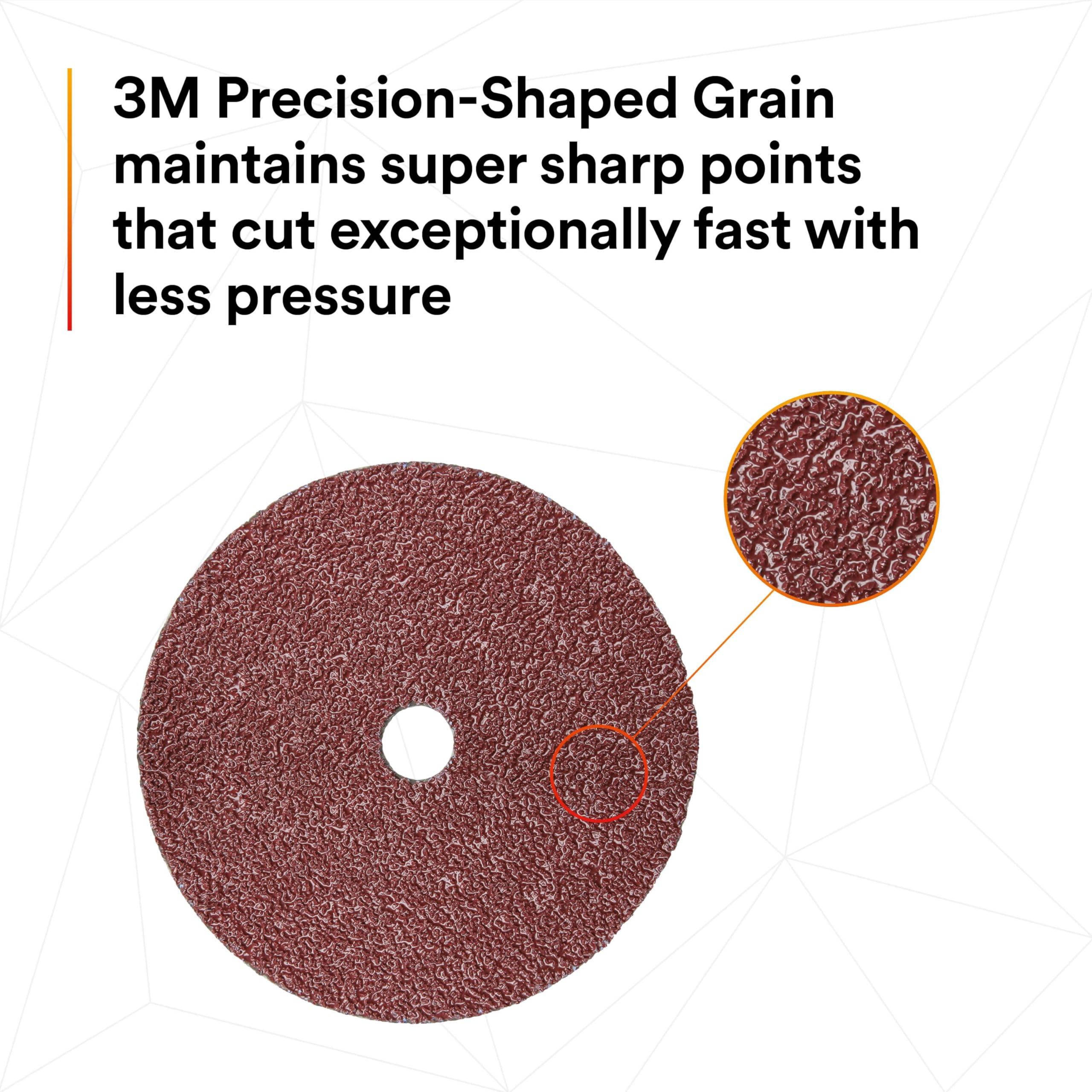 Cubitron II Fibre Disc 982C, Precision-Shaped Grain Abrasive Discs, for Heavy Grinding, Deburring, Beveling, Finishing, and Weld Removal