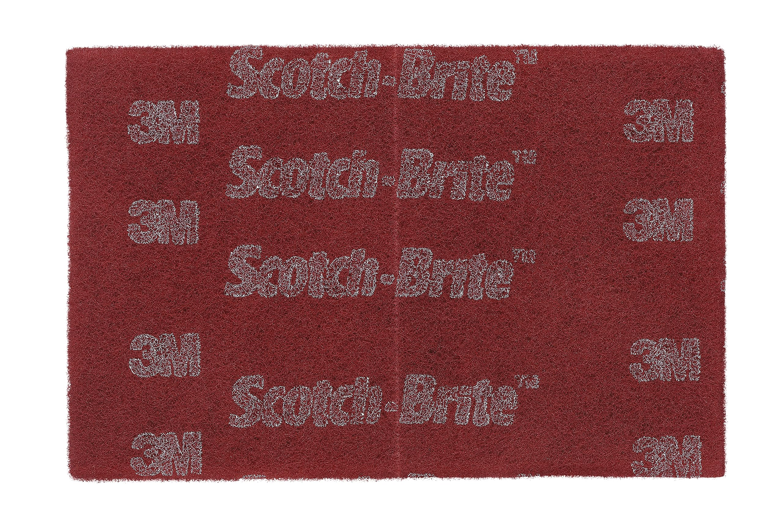 3M Scotch-Brite 7447B Pro Hand Pad, Very Fine Grade, Bulk Pack of 60, 6 in x 9 in, No Perforations, Aluminum Oxide, Load Resistant, General Purpose Sanding, Surface Activation, Pre-Paint Scuffing