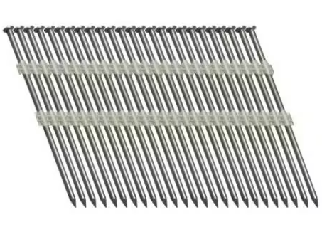 Fasco FP636520RE 6-1/4” x .165 Ring Shank, Bright, Plastic Strip Jumbo Nails