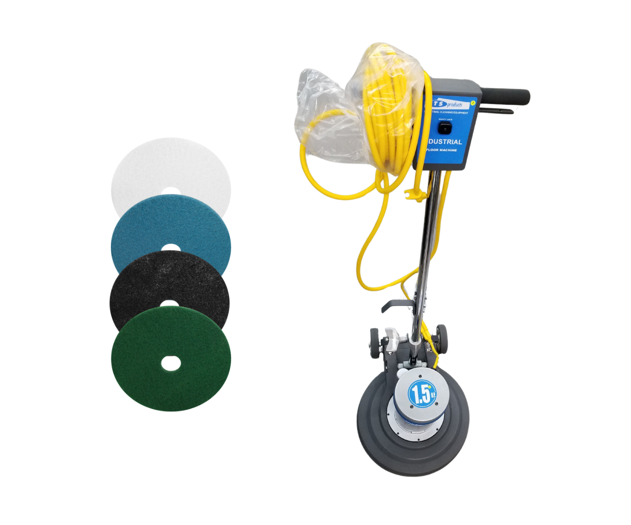 TTS Products Industrial 17" Heavy-Duty Floor Buffer Machine –  Bundle