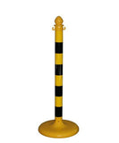 Plastic Floor Post 3" X 38" Plastic Floor Post with Base Yellow and Black