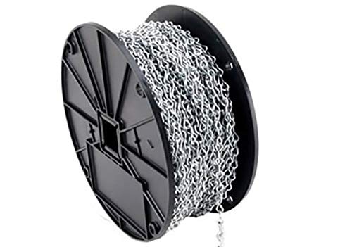 TC Single Jack Chain, Weld Less Chain, (Bright Zinc), Steel Chain, Jack Chain by Angelika & Sun (Size 12 Bright Zinc 0.105" Diameter/ 100' Ft)