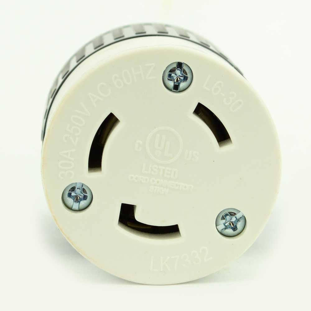 Superior Electric YGA017F Twist Lock Electrical Receptacle 3 Wire, 30 Amps, 250V, Nema L6-30R, Black