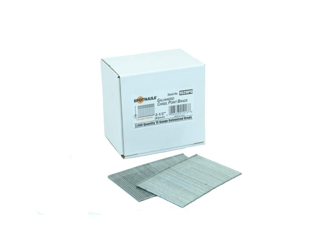 SpotNails 1512PG 1-1/2" 15 Ga Galvanized Brads 2.5M