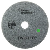 Americo Manufacturing 435514 Twister Green 3000 Grit Floor Pad for Step 3 Polishing and Daily Maintenance (2 Pack), 14